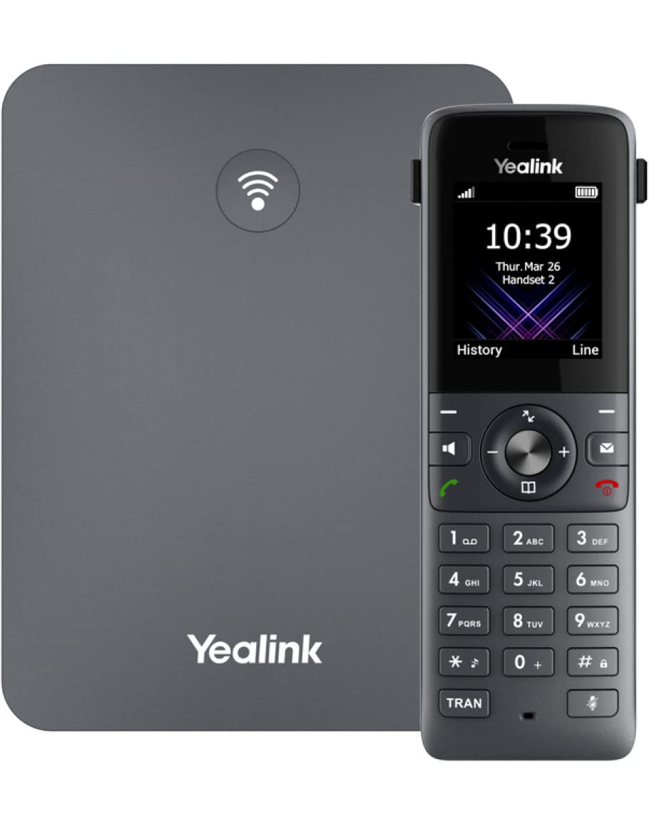 Yealink W73P High-Performance Ip Dect Solution Including W73H Handset And W70B Base Station, Up To 20 Simultaneous Calls, Flexib